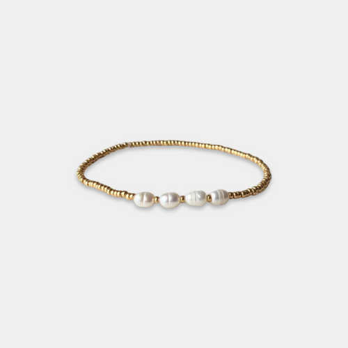Golden Quattro Pearl bracelet XXS