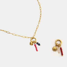 Load image into Gallery viewer, Heart/Sun Clip Necklace