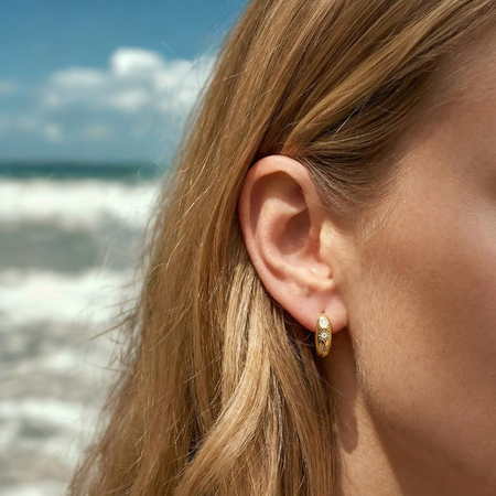 Triple Zirconia Hoop