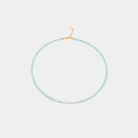 Basic Bead Necklace- Aqua