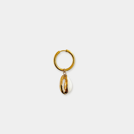 Gold Dipped Cowrie Hoop