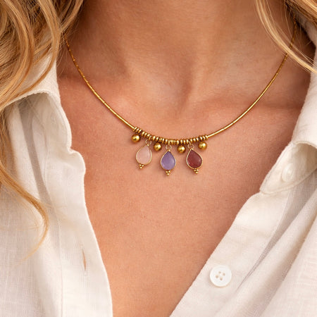 Triple teardrop necklace