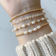 Load image into Gallery viewer, Golden Quattro Pearl bracelet