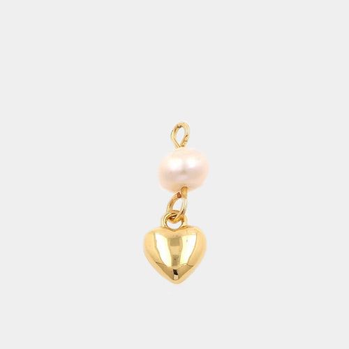 Heart pearl Charm
