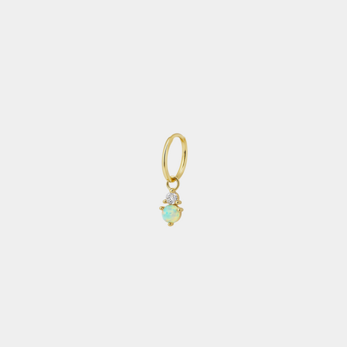 Dainty opal Hoop