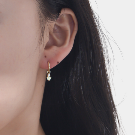 Dainty opal Hoop