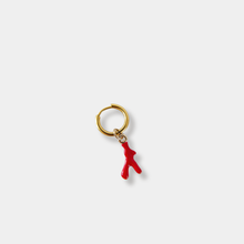 Load image into Gallery viewer, Red Coral Hoop