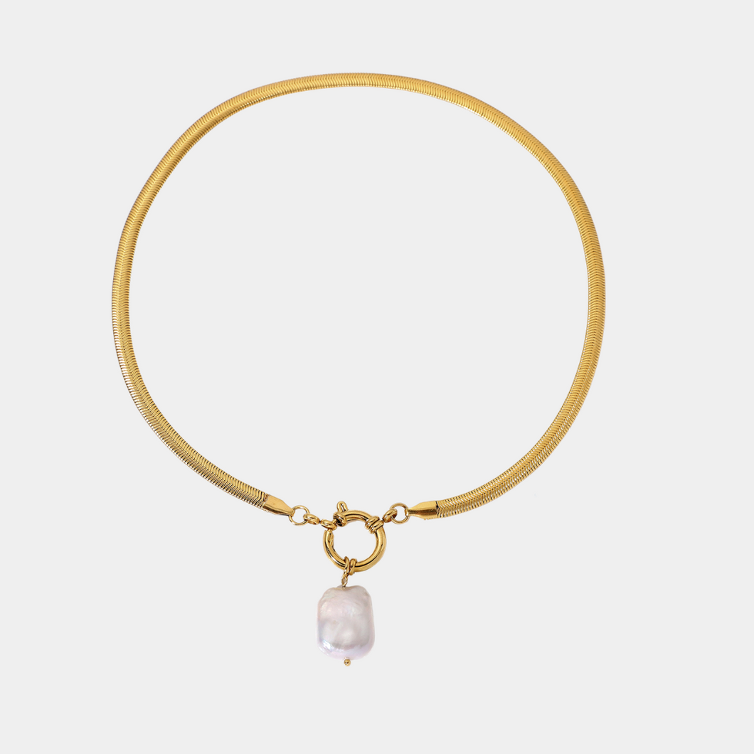 Snake Pearl Necklace