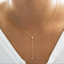 Load image into Gallery viewer, Dainty Y necklace