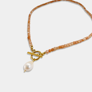 Sunstone Pearl necklace