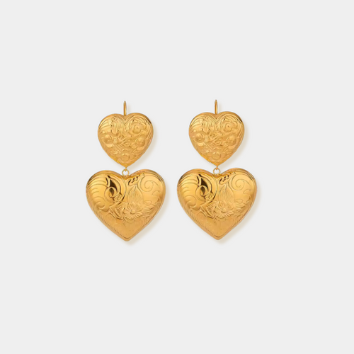 Vintage Heart Earrings