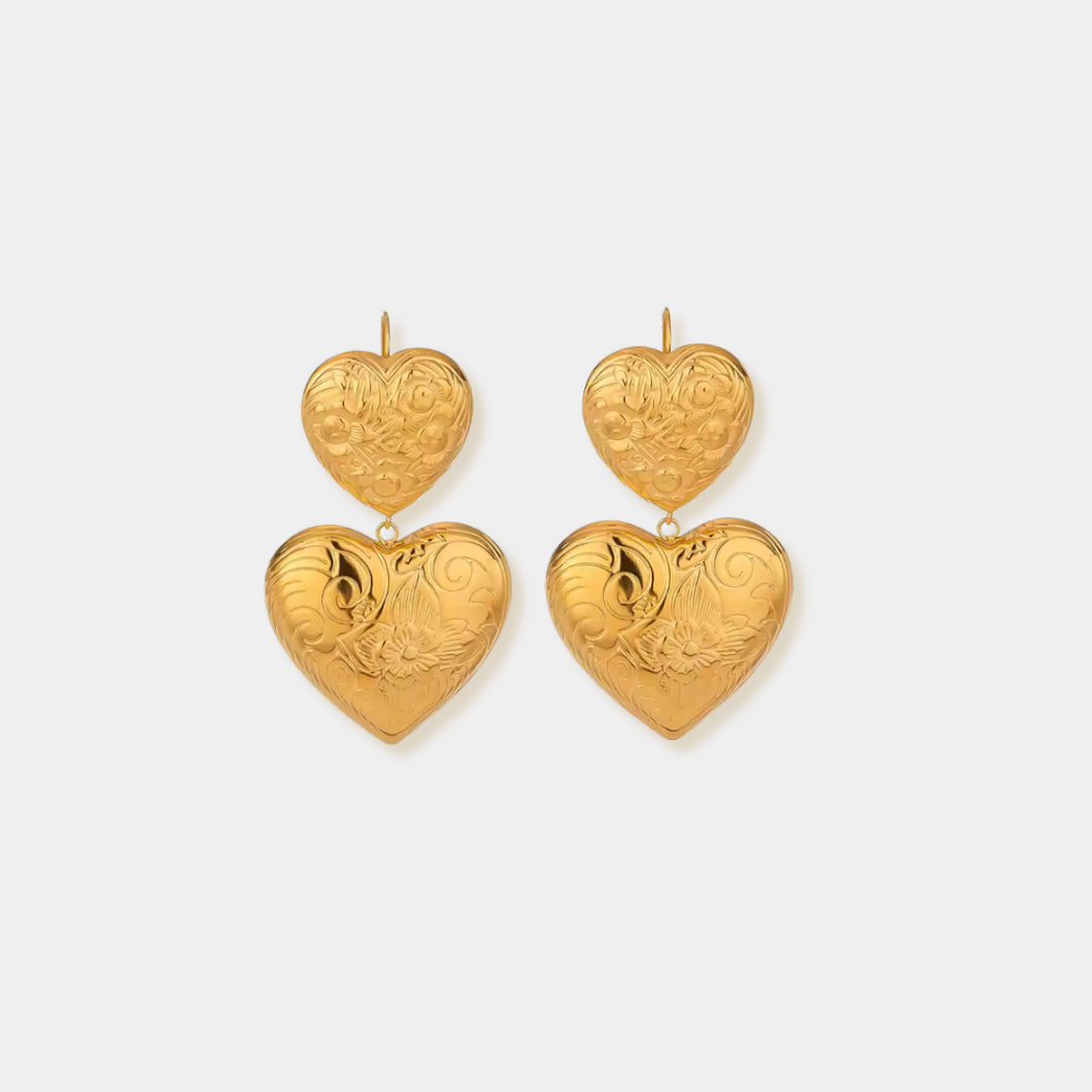 Vintage Heart Earrings