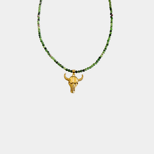 Beaded Bull Necklace