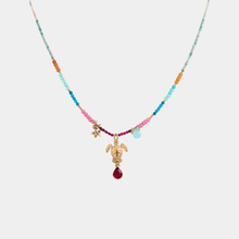 Load image into Gallery viewer, Beaded Turtle Necklace