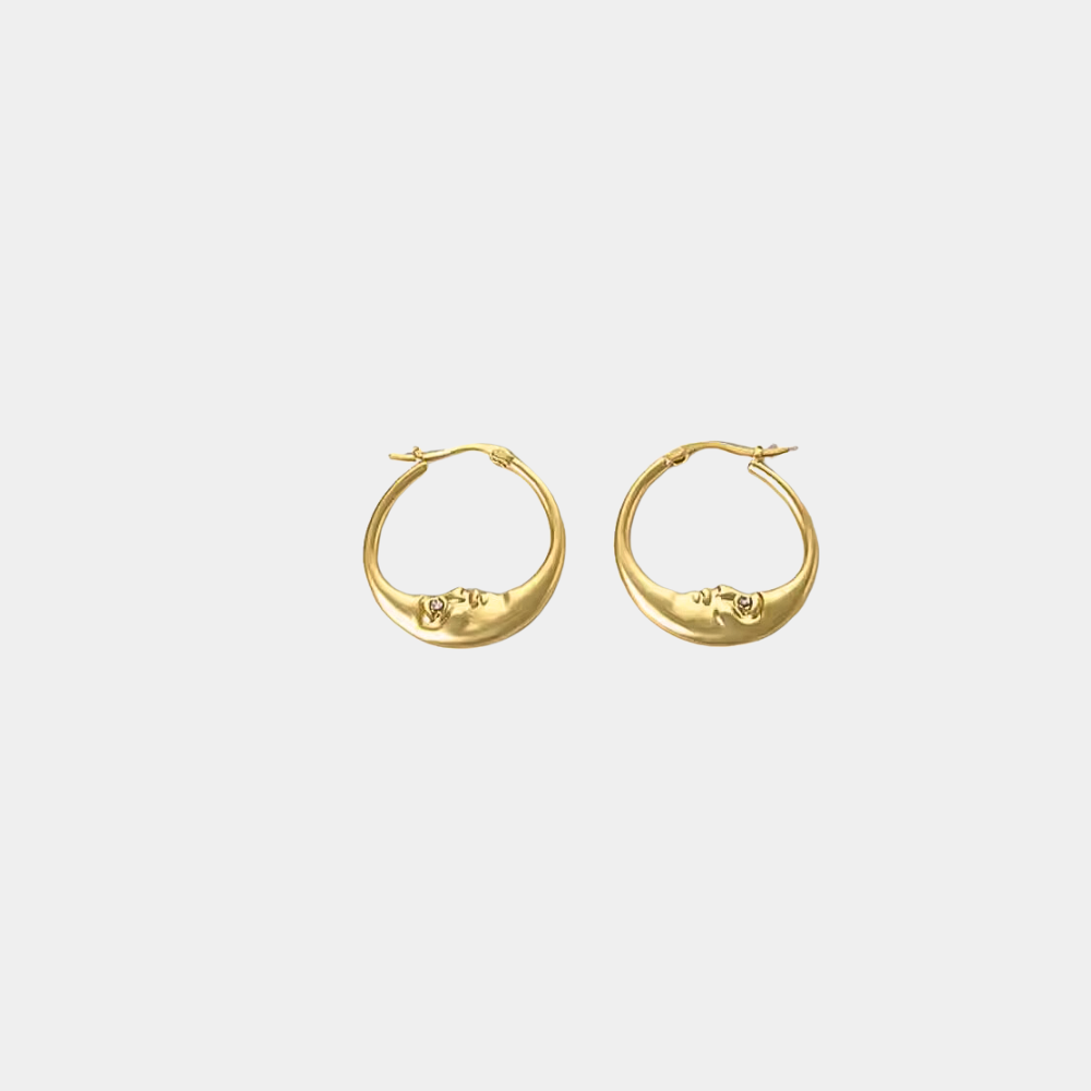 Moon Face Hoops