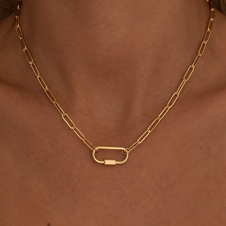DIY Paperclip Carabiner Necklace