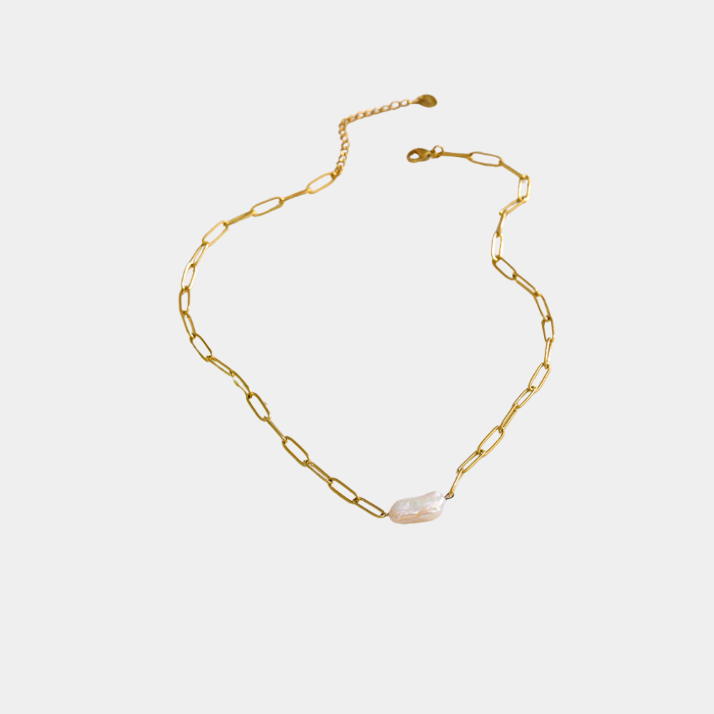 Pearl PaperLink Necklace