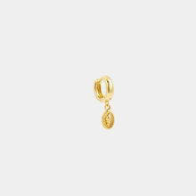 Load image into Gallery viewer, Shell Signet Hoop – 18K Gold Filled