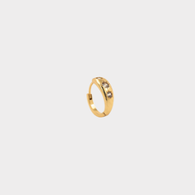 Load image into Gallery viewer, Triple Zirconia Hoop