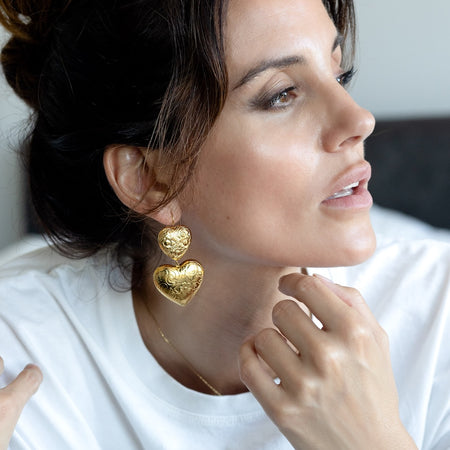 Vintage Heart Earrings