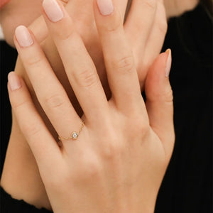 Chain Zirconia Ring
