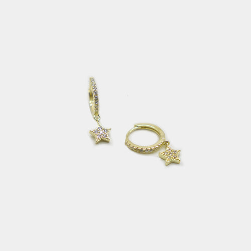 Bling Star Huggie Gold