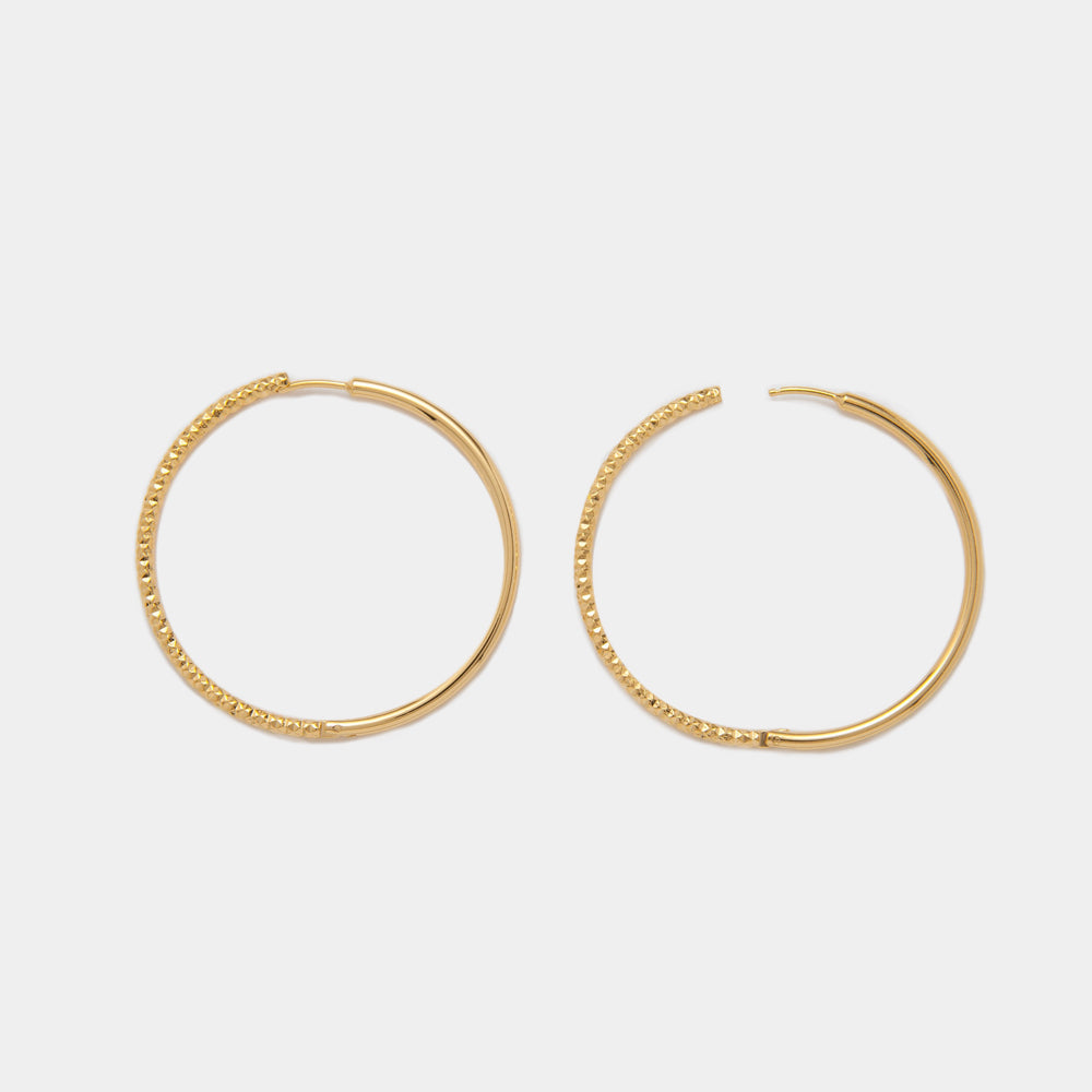 Textured large hoops