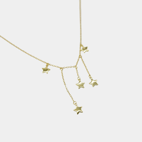 Falling star Necklace gold