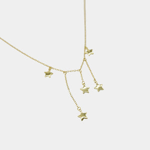 Falling star Necklace gold