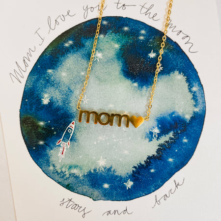 Love Mom Necklace