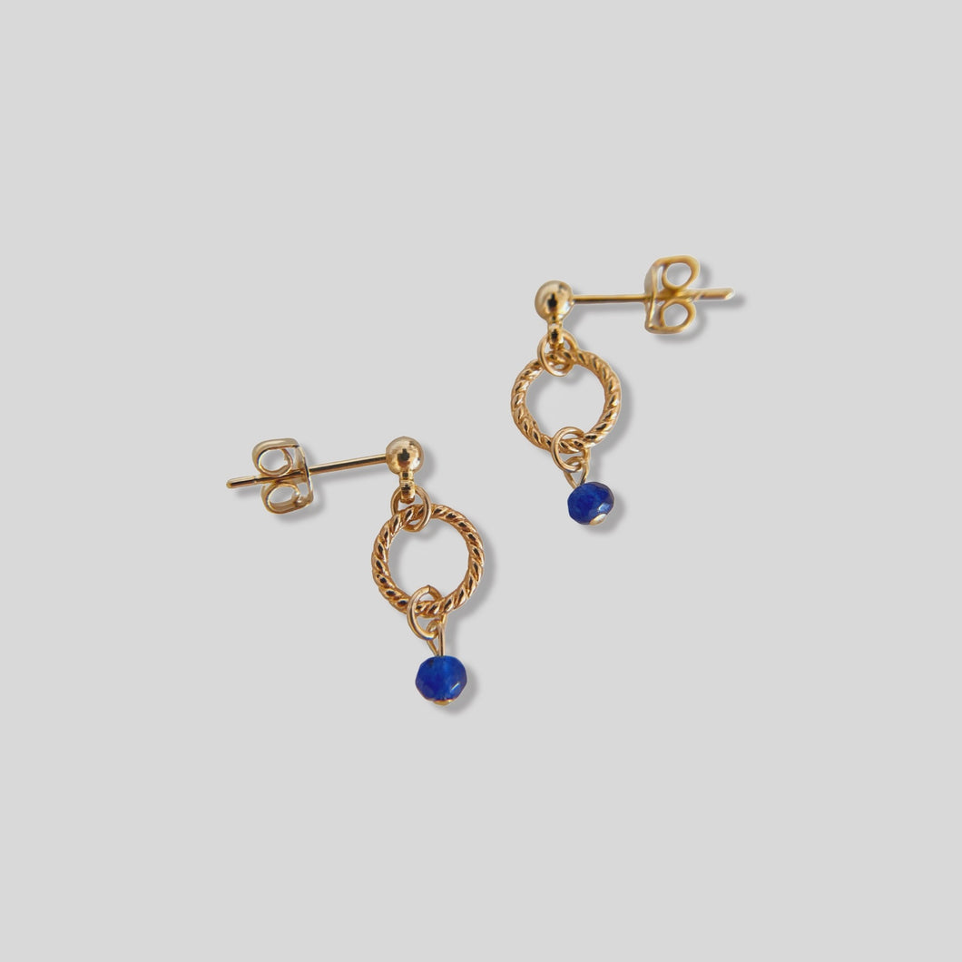 Navy purple earring