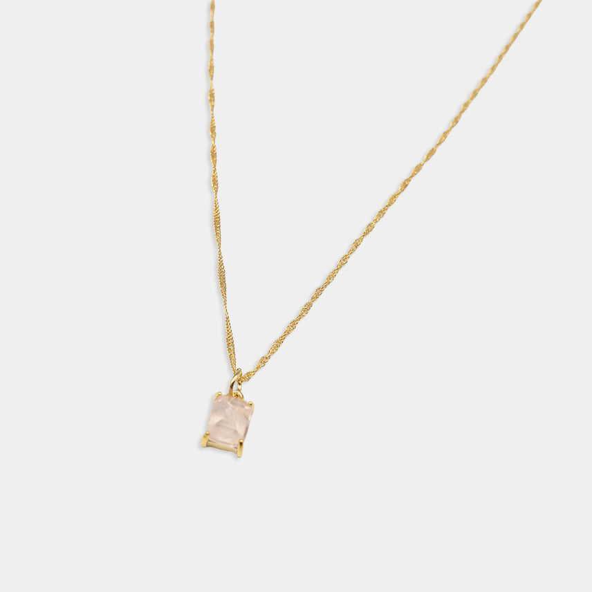 Rose quartz necklace